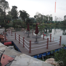 Recycle plastic modular pontoon floating platform